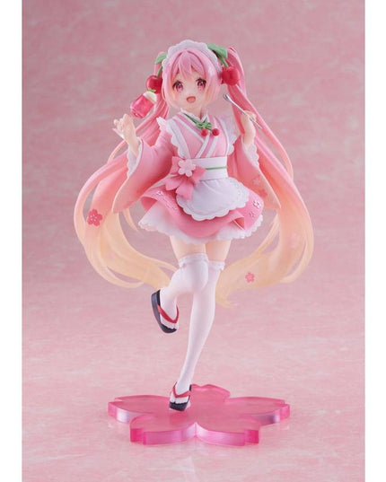 Hatsune Miku - Newley Written Sakura Miku Japanese Cafe Ver. PVC Statue 18 cm (TAITO)