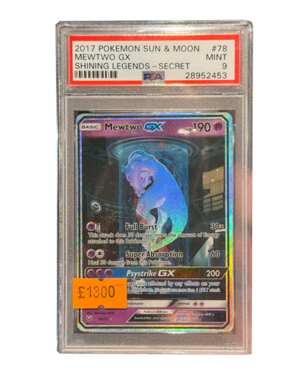 (Sittingbourne) Pokemon TCG Single - MEWTWO GX SHINING LEGENDS 78/73 | PSA 9