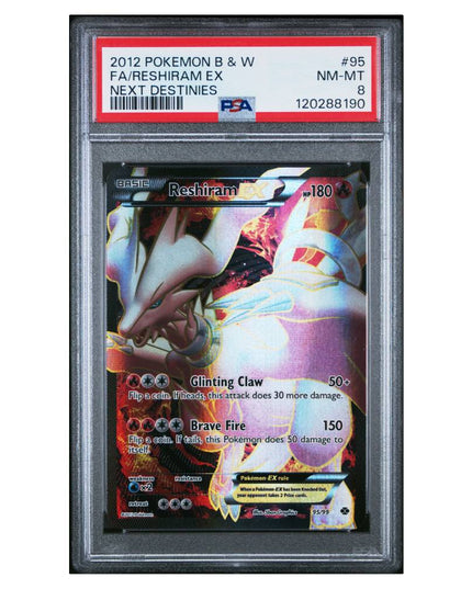 (Birmingham) Pokemon TCG Single - POKEMON BLACK & WHITE NEXT DESTINIES #95 FA/RESHIRAM EX NEXT DESTINIES | PSA 8