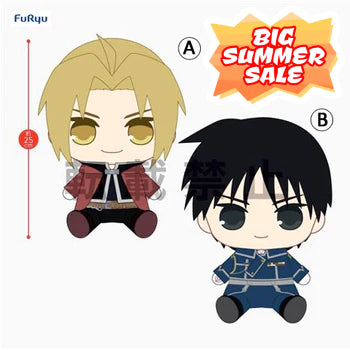 Full Metal Alchemist - Ed Elric & Roy Mustang Plush 25cm (Select Character) (FURYU)