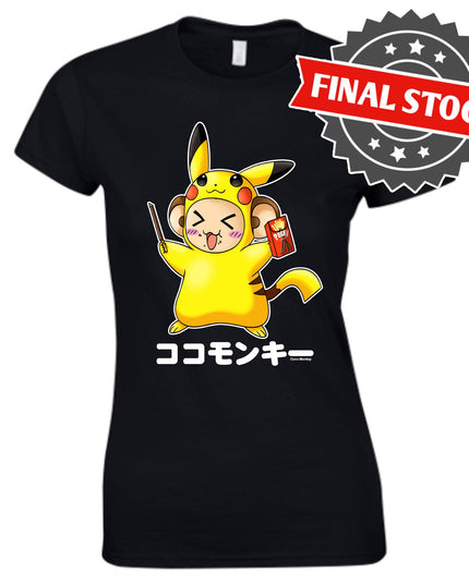 TokyoToys Exclusive Fashion - 'Pikachew' T-Shirt (Pokemon - Pikachu - Parody) LADIES SIZES