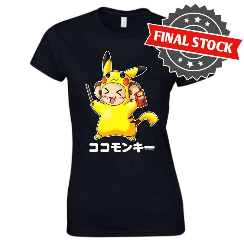 TokyoToys Exclusive Fashion - 'Pikachew' T-Shirt (Pokemon - Pikachu - Parody) LADIES SIZES