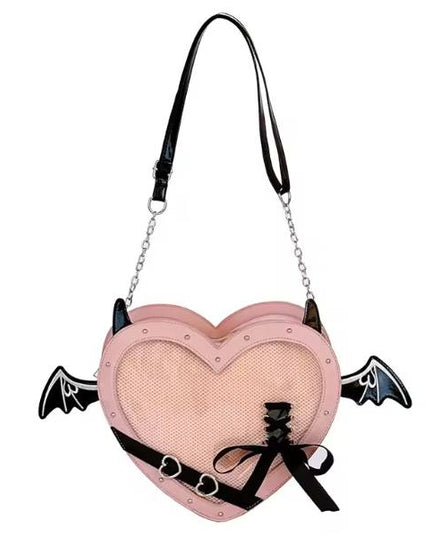 Devil Heart Ita Bag - Pink