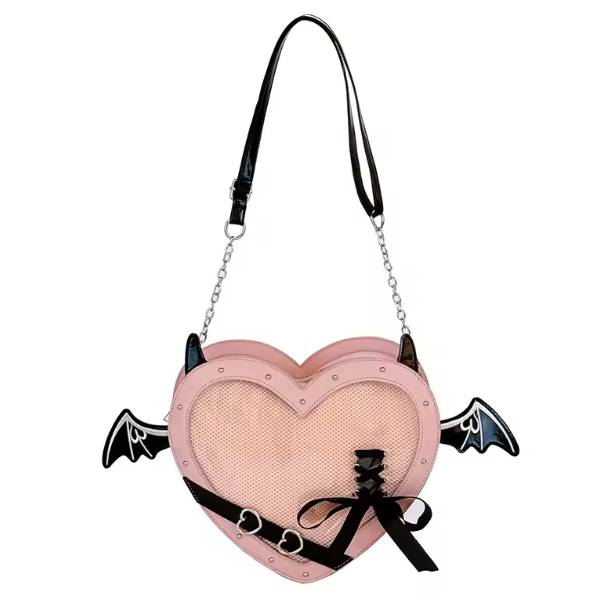Devil Heart Ita Bag - Pink