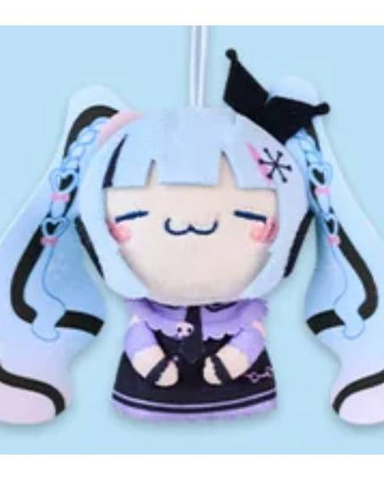 Hatsune Miku x Sanrio - Snow Miku x Kuromi Mochipiko Mascot Plush 9cm (FURYU)