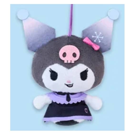 Hatsune Miku x Sanrio - Snow Miku x Kuromi Mochipiko Mascot Plush 9cm (FURYU)