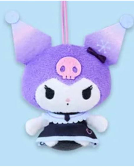 Hatsune Miku x Sanrio - Snow Miku x Kuromi Mochipiko Mascot Plush 9cm (FURYU)