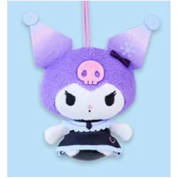Hatsune Miku x Sanrio - Snow Miku x Kuromi Mochipiko Mascot Plush 9cm (FURYU)