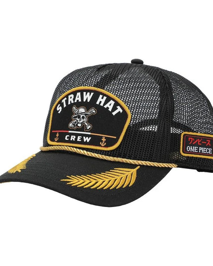 One Piece - Straw Hat Crew Gray Retro Full Mesh Hat (BIOWORLD)
