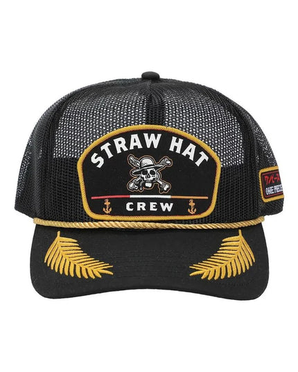 One Piece - Straw Hat Crew Gray Retro Full Mesh Hat (BIOWORLD)