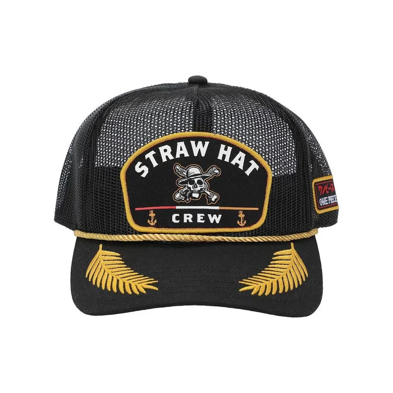 One Piece - Straw Hat Crew Gray Retro Full Mesh Hat (BIOWORLD)