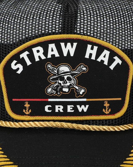 One Piece - Straw Hat Crew Gray Retro Full Mesh Hat (BIOWORLD)