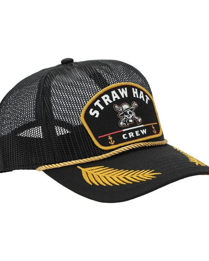 One Piece - Straw Hat Crew Gray Retro Full Mesh Hat (BIOWORLD)