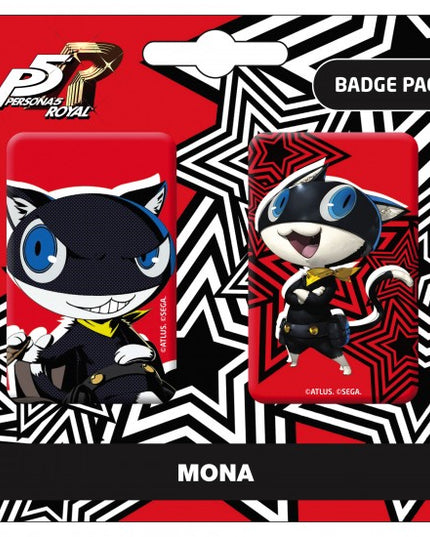 Persona 5 Royal - Mona / Morgana Pin Badges (2-Pack) Set A (POP BUDDIES)