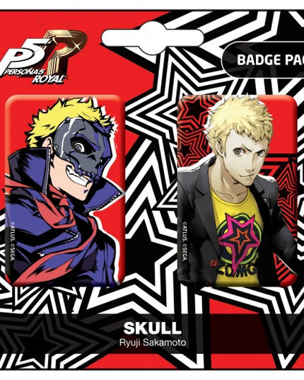 Persona 5 Royal - Royal Skull / Ryui Sakamoto Pin Badges (2-Pack) Set A (POP BUDDIES)