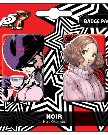 Persona 5 Royal - Noir / Haru Okumura Pin Badges (2-Pack) Set A (POP BUDDIES)