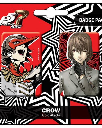 Persona 5 Royal - Crow / Goro Akechi Pin Badges (2-Pack) Set A (POP BUDDIES)