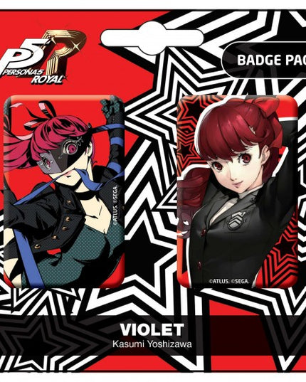 Persona 5 Royal - Violet / Kasumi Yoshizawa Pin Badges (2-Pack) Set A (POP BUDDIES)