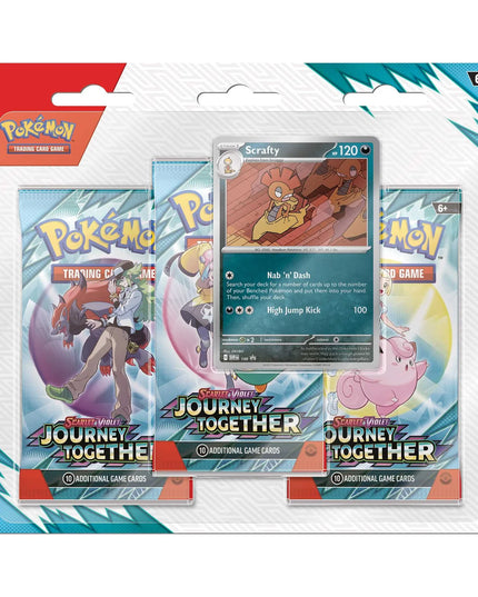 RELEASE 28th MARCH 2025: Pokémon TCG - Scarlet & Violet 9: Journey Together 3-Pack Blister
