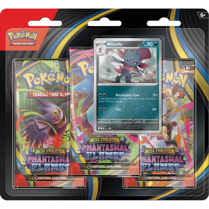 RELEASE 14th NOV 2025: Pokémon TCG: Mega Evolution Phantasmal Flames - 3 Pack CDU
