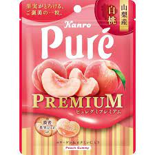 Kanro - Pure Premium Gummy – White Peach Flavour (54g)