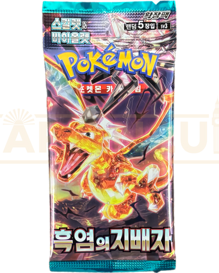 Pokemon TCG - Scarlet & Violet - Ruler of the Black Flame *KOREAN VER* Booster Pack (5 Cards)