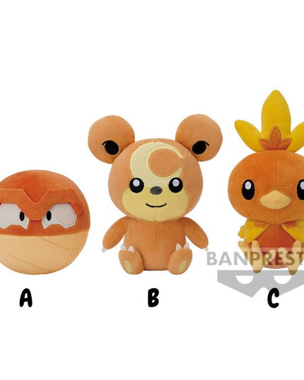 Pokemon - Voltorb, Teddiursa & Torchic Colour Selection Orange Plush 11cm (BANPRESTO)