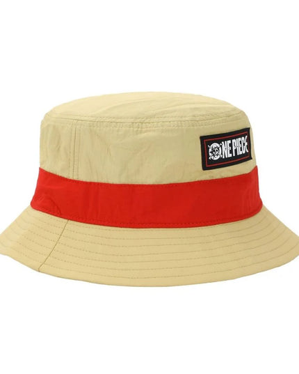 One Piece - Straw Hat Pirate Tan Bucket Hat with Side Pocket (BIOWORLD)