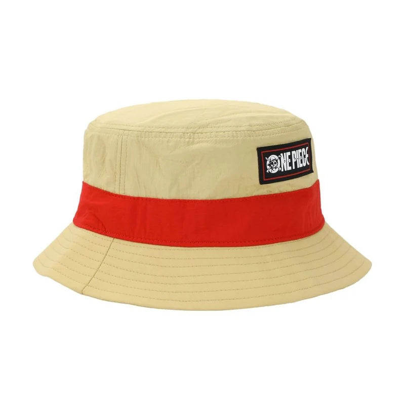 One Piece - Straw Hat Pirate Tan Bucket Hat with Side Pocket (BIOWORLD)