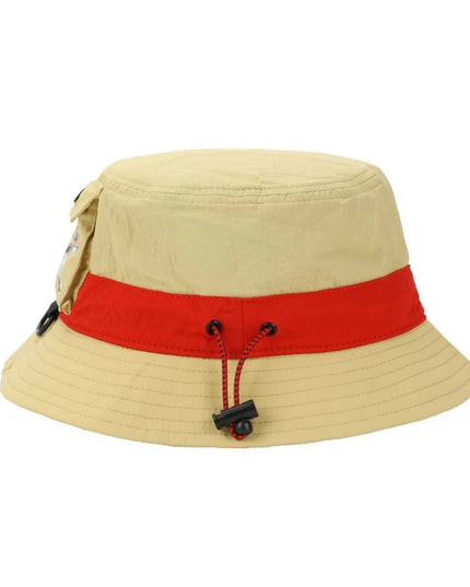 One Piece - Straw Hat Pirate Tan Bucket Hat with Side Pocket (BIOWORLD)