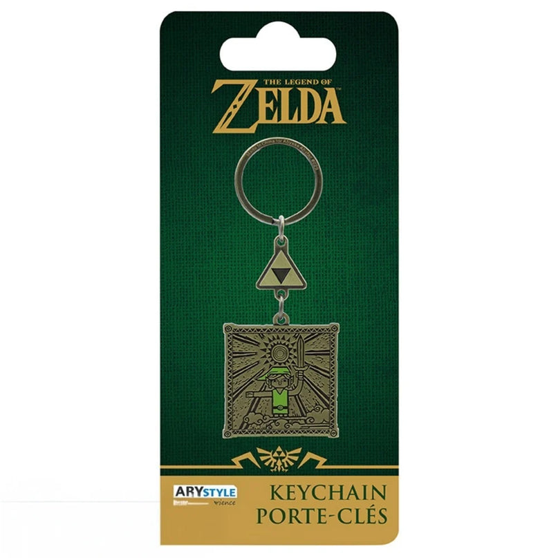 The Legend of Zelda - Link & Triforce Metal Keychain (ABYSTYLE)
