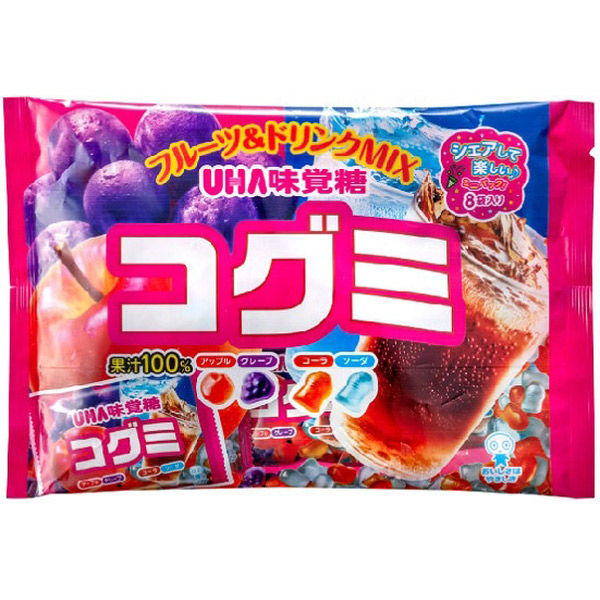 Mikakuto Kogumi Fruit & Drink Gummies Family Pack (8 mini packs) (UHA)