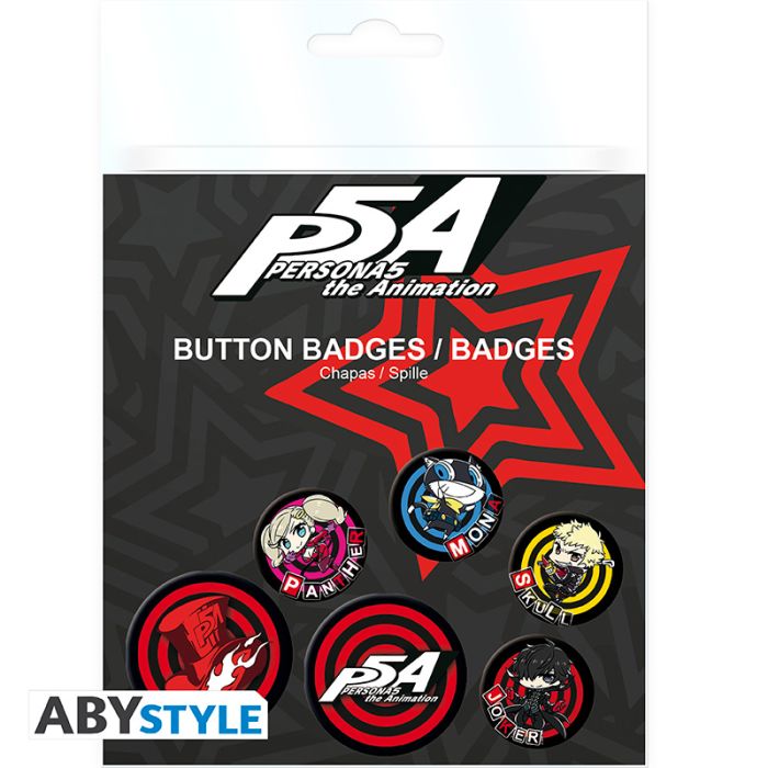 Persona 5 -  Phantom Theives Badge Pack (6 Badges) (ABYSTYLE)