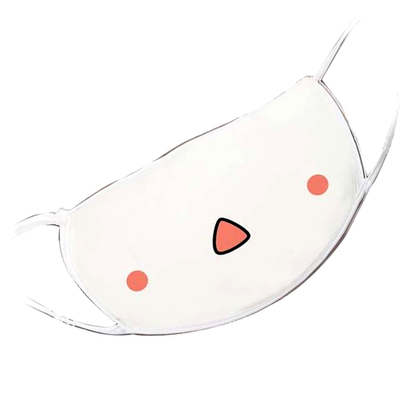Anime Expression Mask (White - Circle Blush)