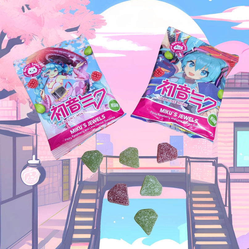 Hatsune Miku - Jewels Lime and Raspberry Gummies (KAWAJI)
