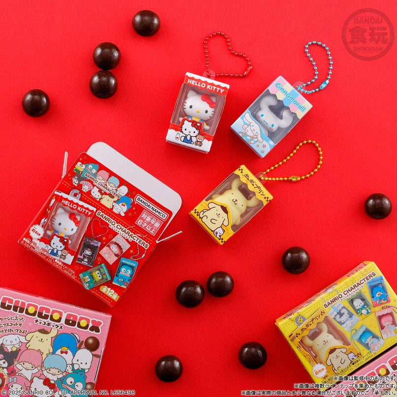 Sanrio Characters - Chocolate snack and Mini Figure Keychain (BANDAI)