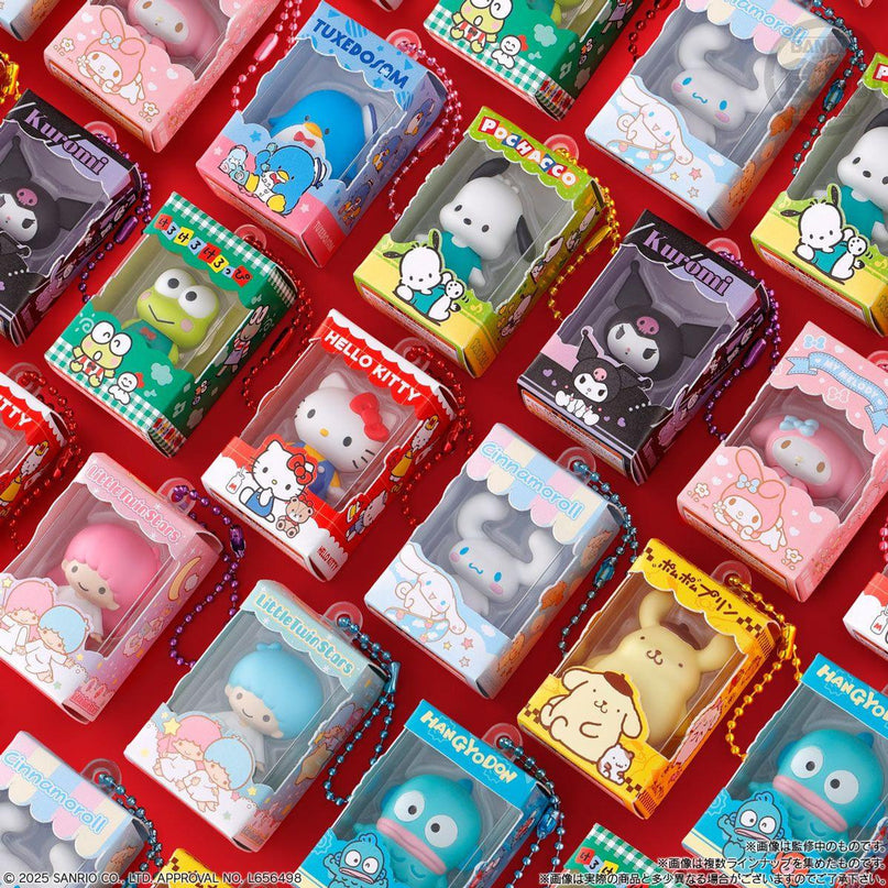 Sanrio Characters - Chocolate snack and Mini Figure Keychain (BANDAI)
