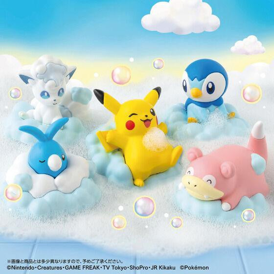 Pokemon - Bikkura Tamago Bubble Fever: Let's All Play With Bubbles - Bath Bomb and Figures (BANDAI)