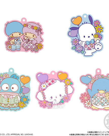 Sanrio Characters Puku Rubber Mascot & Gummies Vol 5 (Grape & Peach) (BANDAI)