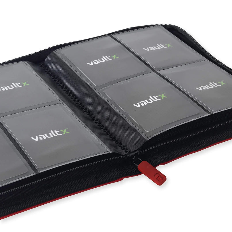Vault X  - Exo-Tech Zip Binder 4 Pocket - RED