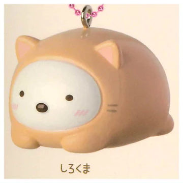 Sumikko Gurashi Nekoninarikiri Cat Outfit Figure Mascot Key Chain Capsule (KORO KORO)
