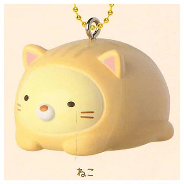 Sumikko Gurashi Nekoninarikiri Cat Outfit Figure Mascot Key Chain Capsule (KORO KORO)