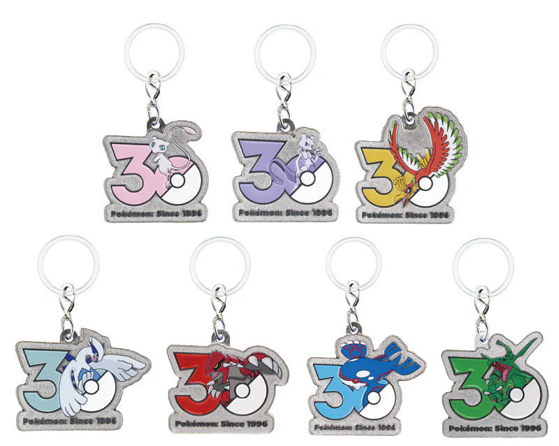 Pokemon - 30th Anniversary Metal Charm Mascot Kanto, Johto, Hoenn (TAKARA TOMY ARTS)