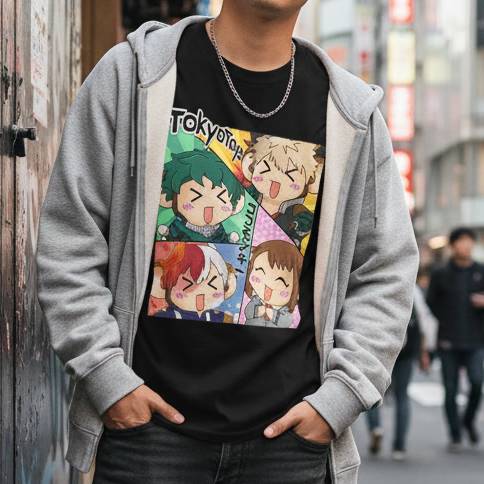 TokyoToys Fashion - My Hero Coco - Team T-Shirt (My Hero Academia Parody)