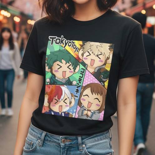 TokyoToys Fashion - My Hero Coco - Team T-Shirt (My Hero Academia Parody)