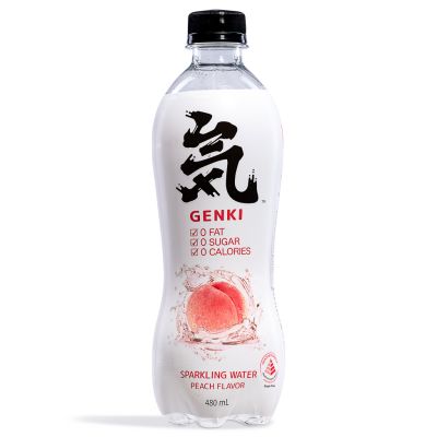 Genki Forest Sparkling Water - Peach Flavour