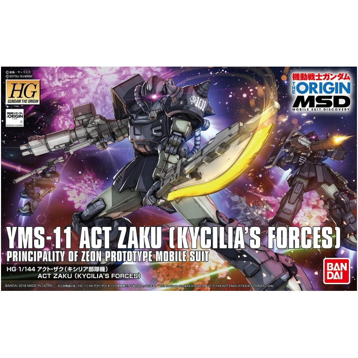 1/144 HG Origin - YMS-11 ACT Zaku (Kycilia's Force) - Gundam Model kit (BANDAI)TokyoToys