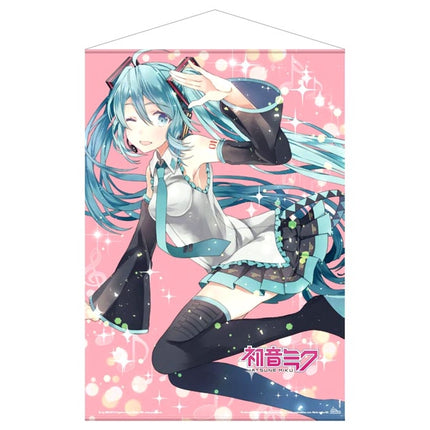 Hatsune Miku Wallscroll Pink Glitter Miku TokyoToys.com