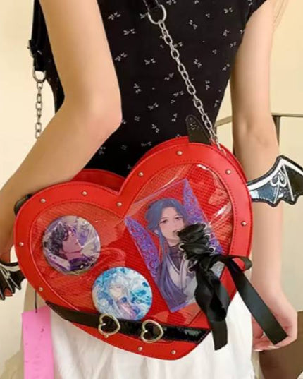 Devil Heart Ita Bag - Black