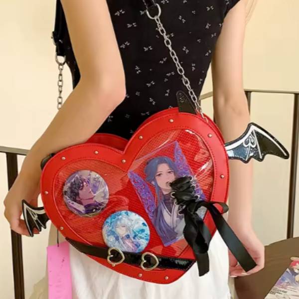 Devil Heart Ita Bag - Black